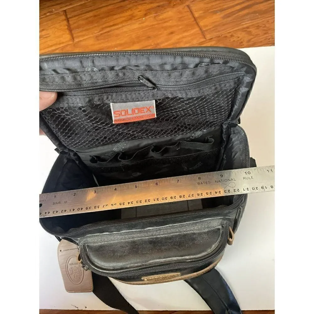 Solidex Performance Video Black Leather Camera Bag 10